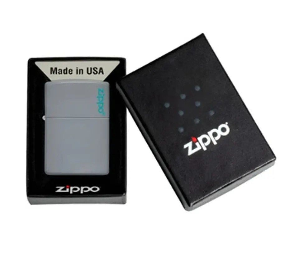 Zippo Flat Grey Logo 3