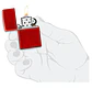 Zippo Rojo metalizado clásico - Miniatura 4