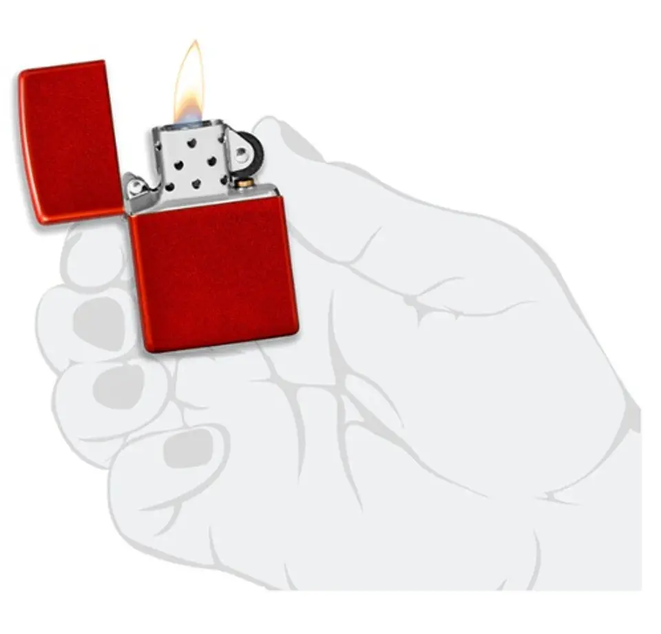 Zippo Rojo metalizado clásico 4