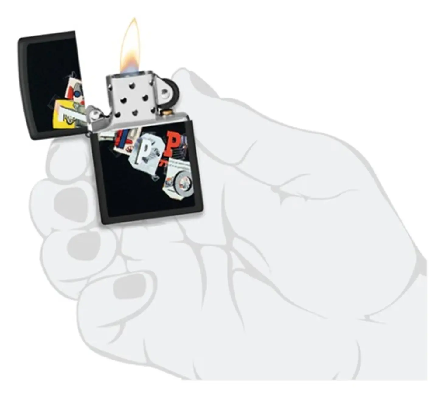 Zippo Diseño para recortar y pegar 4