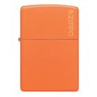 Zippo clásico naranja mate con el logotipo 1