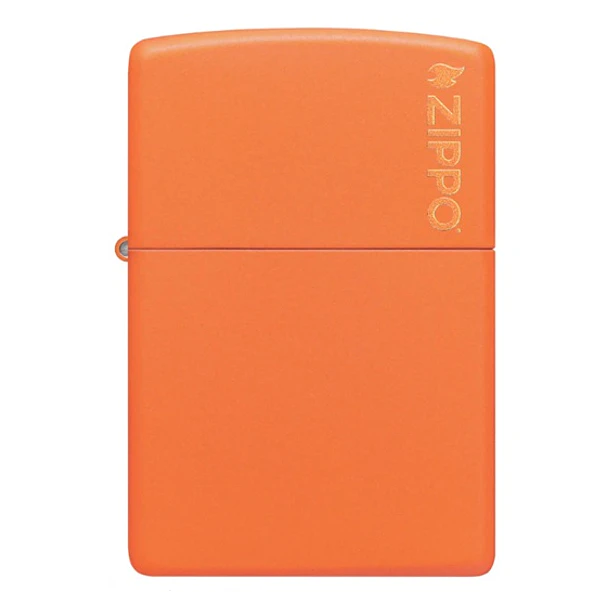 Zippo clásico naranja mate con el logotipo 1