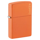 Zippo clásico naranja mate con el logotipo 2