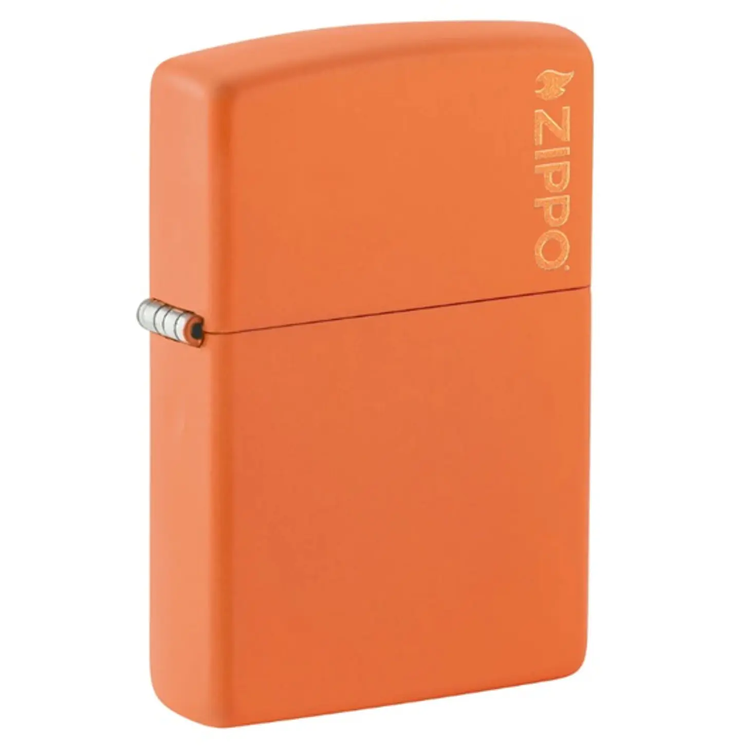 Zippo clásico naranja mate con el logotipo 2