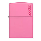 Zippo Classic Pink Matte Logo 1