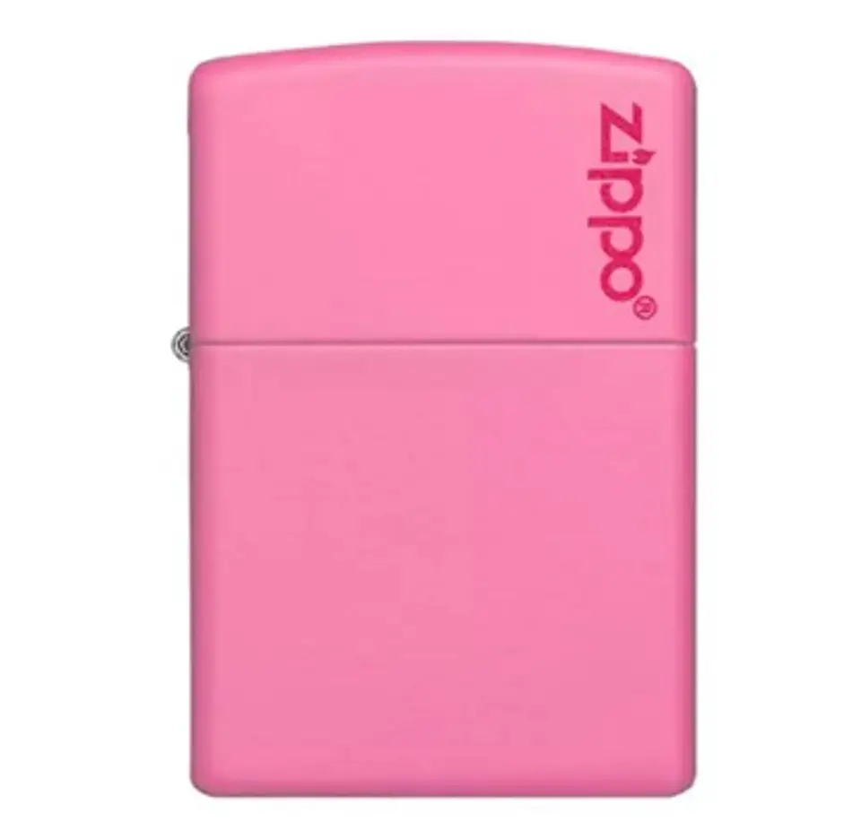 Zippo Classic Pink Matte Logo 1