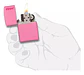 Zippo Classic Pink Matte Logo - Miniatura 3