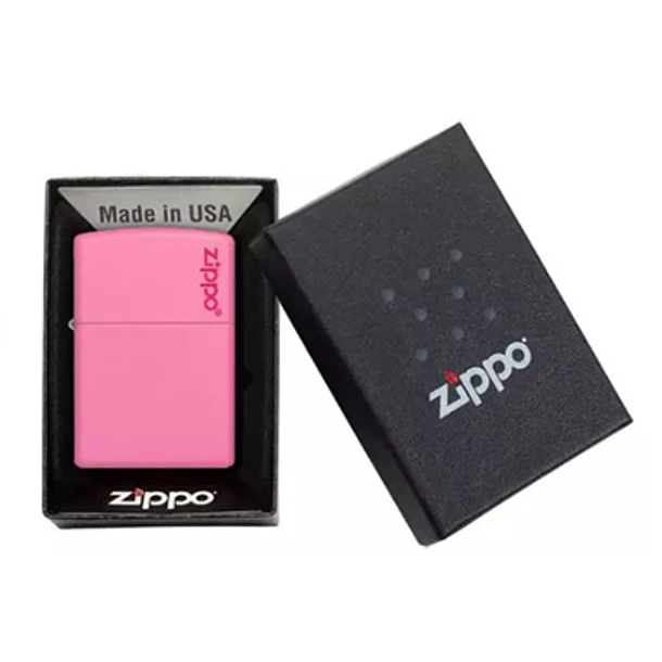 Zippo Classic Pink Matte Logo 4
