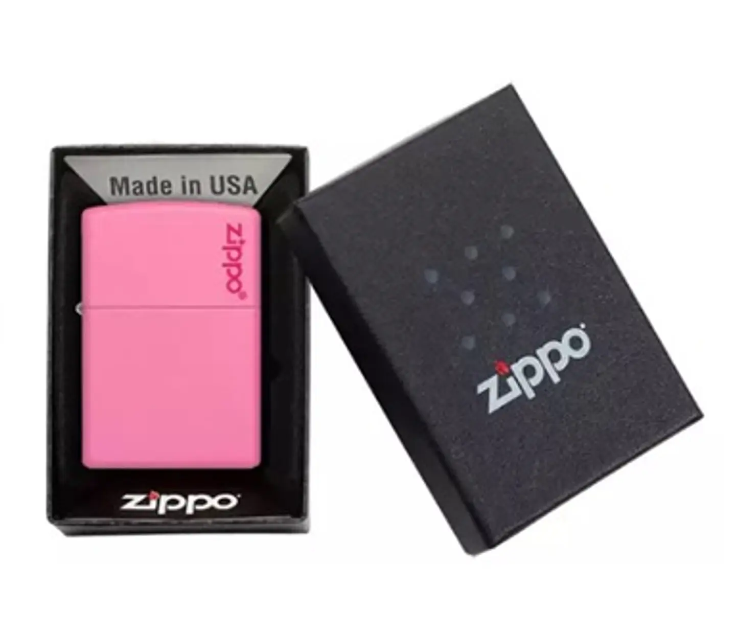 Zippo Classic Pink Matte Logo 4