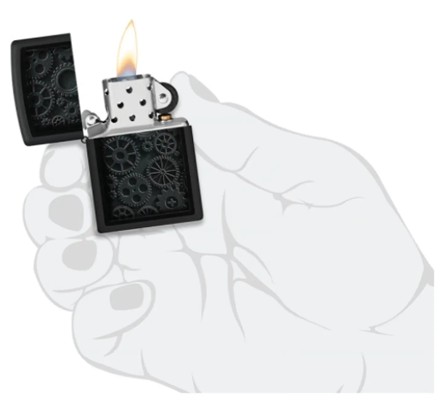 Zippo Steampunk Design Negro 6
