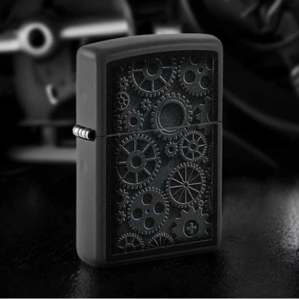 Zippo Steampunk Design Negro 3