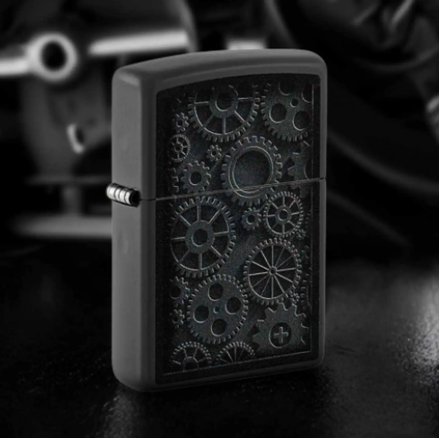 Zippo Steampunk Design Negro 3