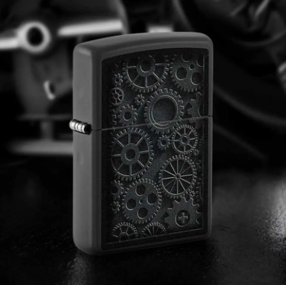 Zippo Steampunk Design Negro 3