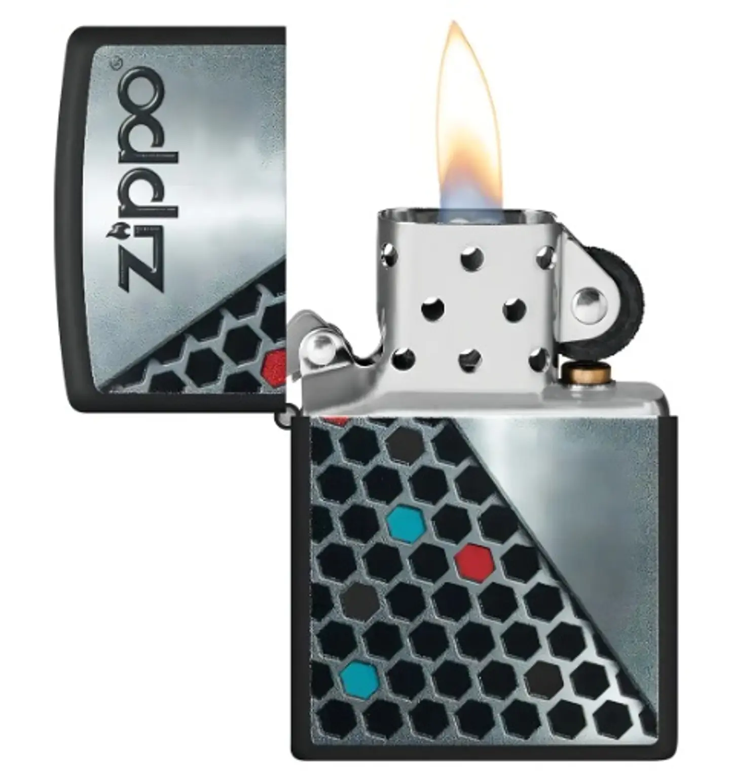 Zippo Hexagon Design Negro 3