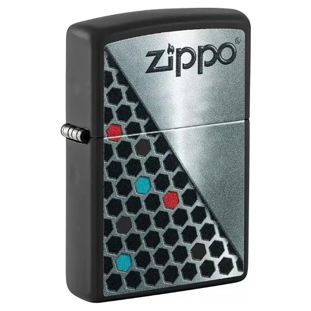 Zippo Hexagon Design Negro 2