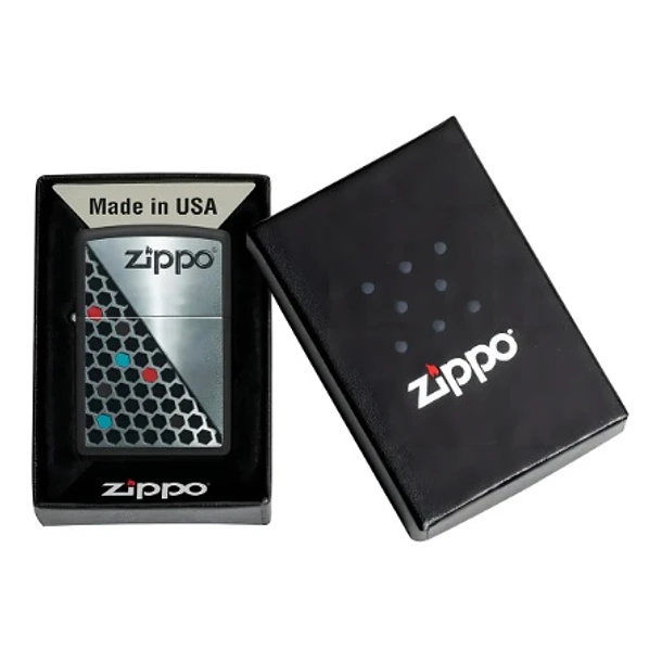Zippo Hexagon Design Negro 4