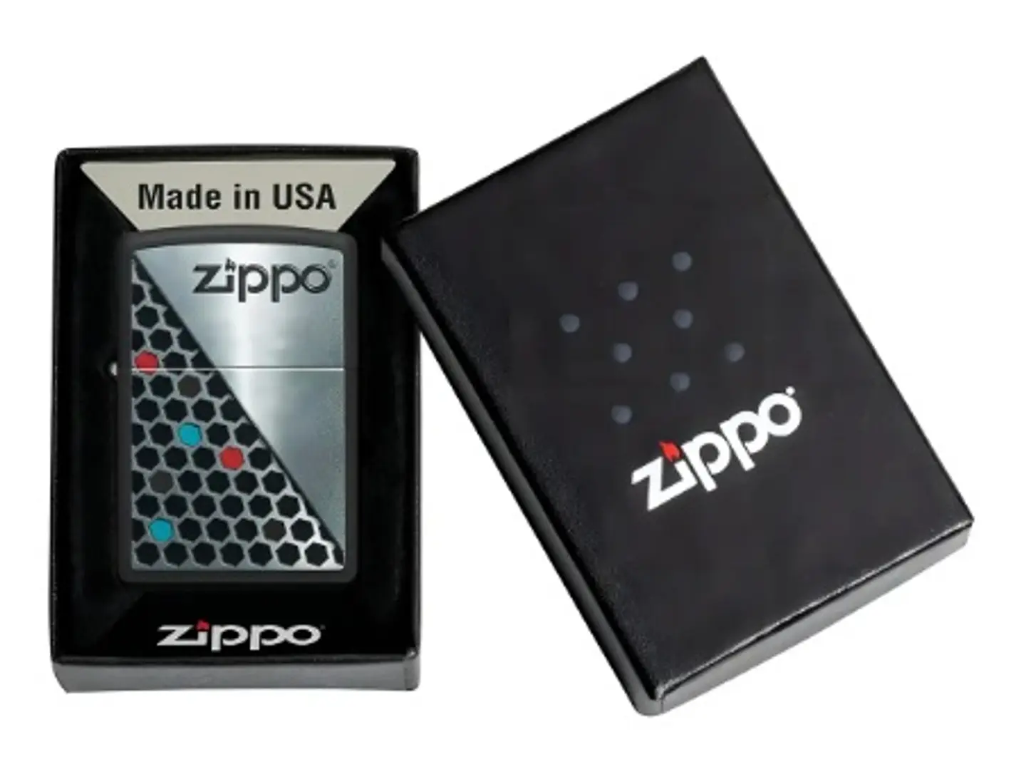 Zippo Hexagon Design Negro 4
