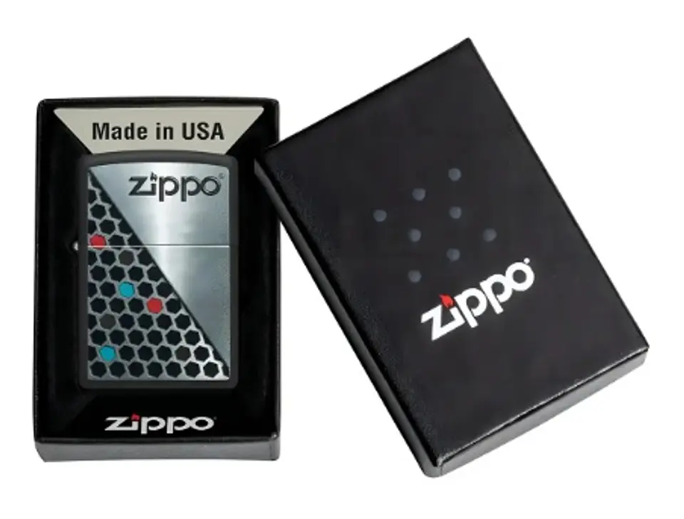Zippo Hexagon Design Negro 4