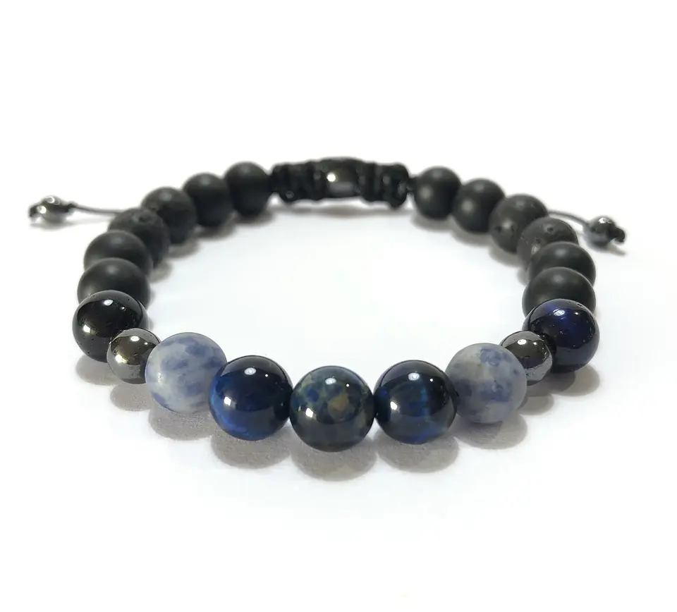 Pulsera Colección Ojo de Tigre & Sodalita  1