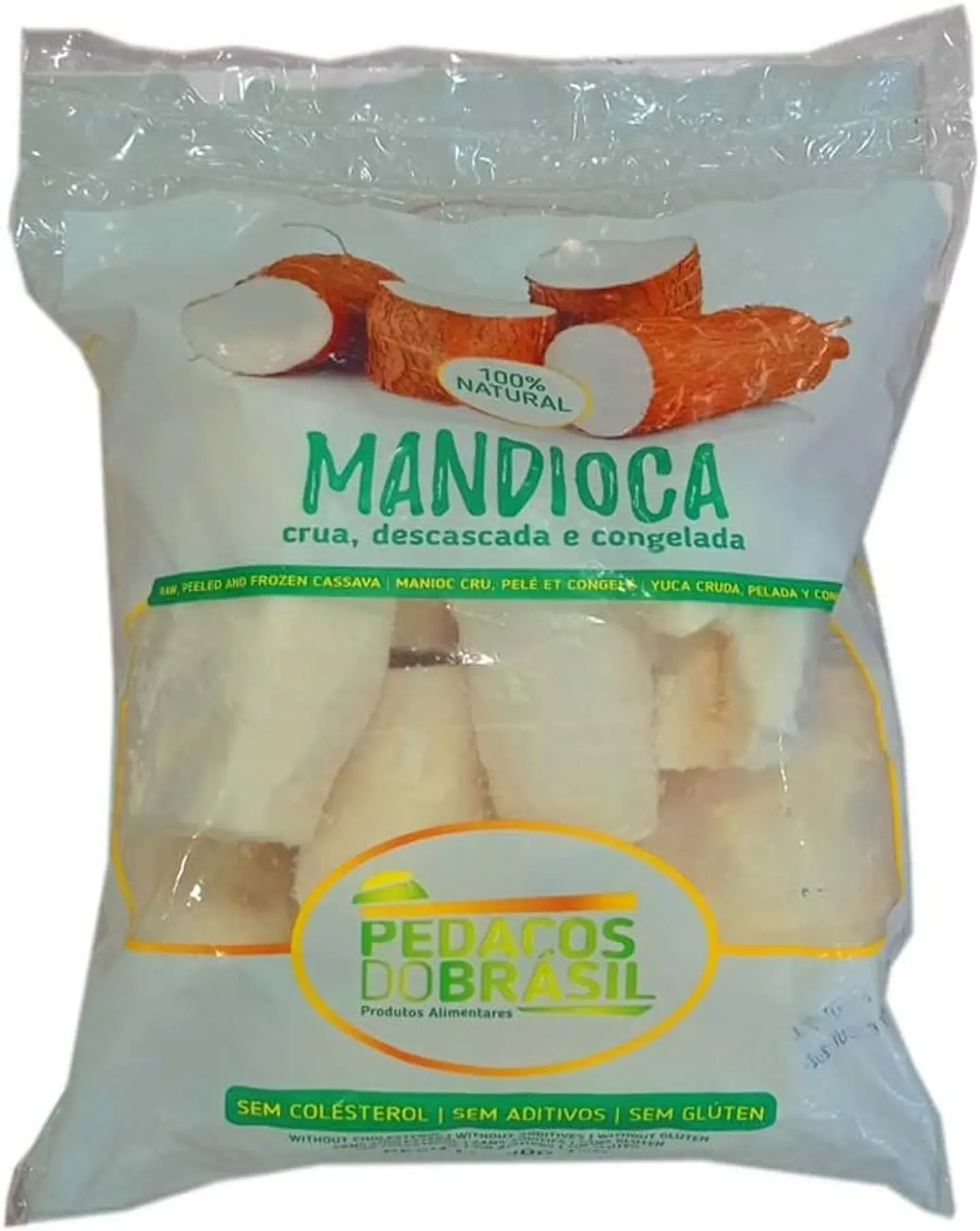 Mandioca em Pedaços (Crua) 1kg (Disponível Somente  em Loja) 1