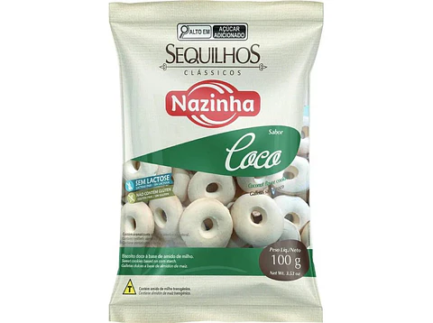 Biscoitos Nazinha Sequilhos côco 100g