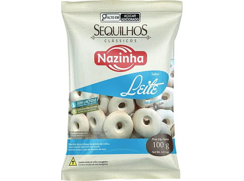 Biscoitos Nazinha Sequilhos leite 100g