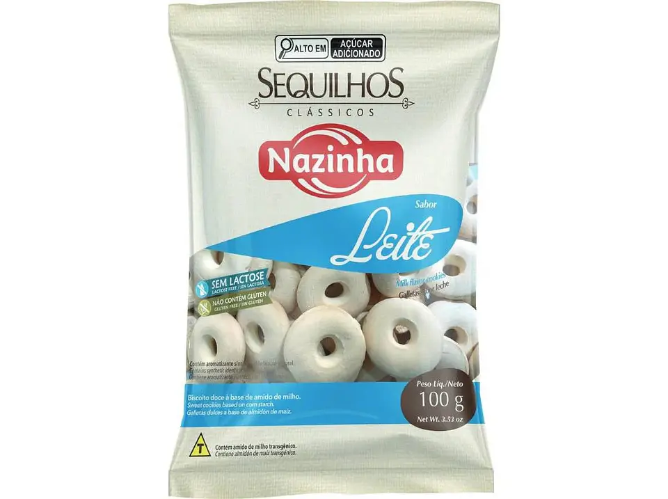 Biscoitos Nazinha Sequilhos leite 100g 1