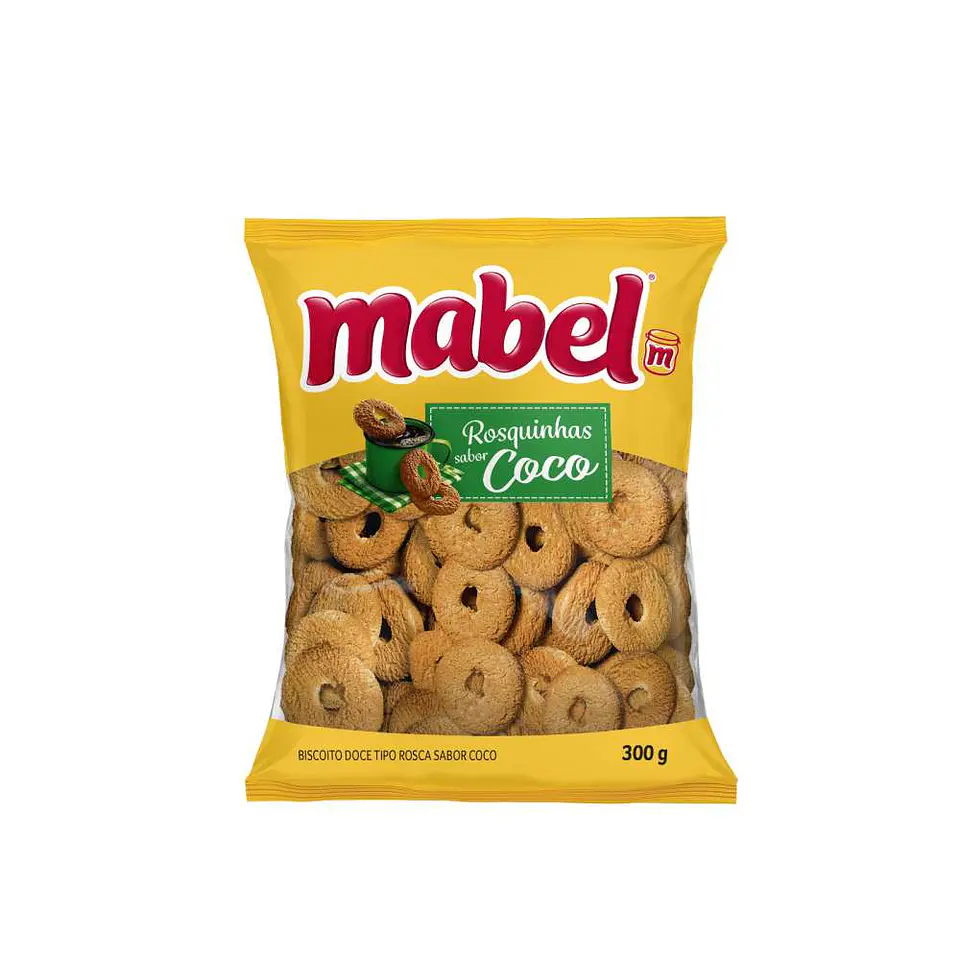 Rosquinhas sabor Coco Mabel 350g 1