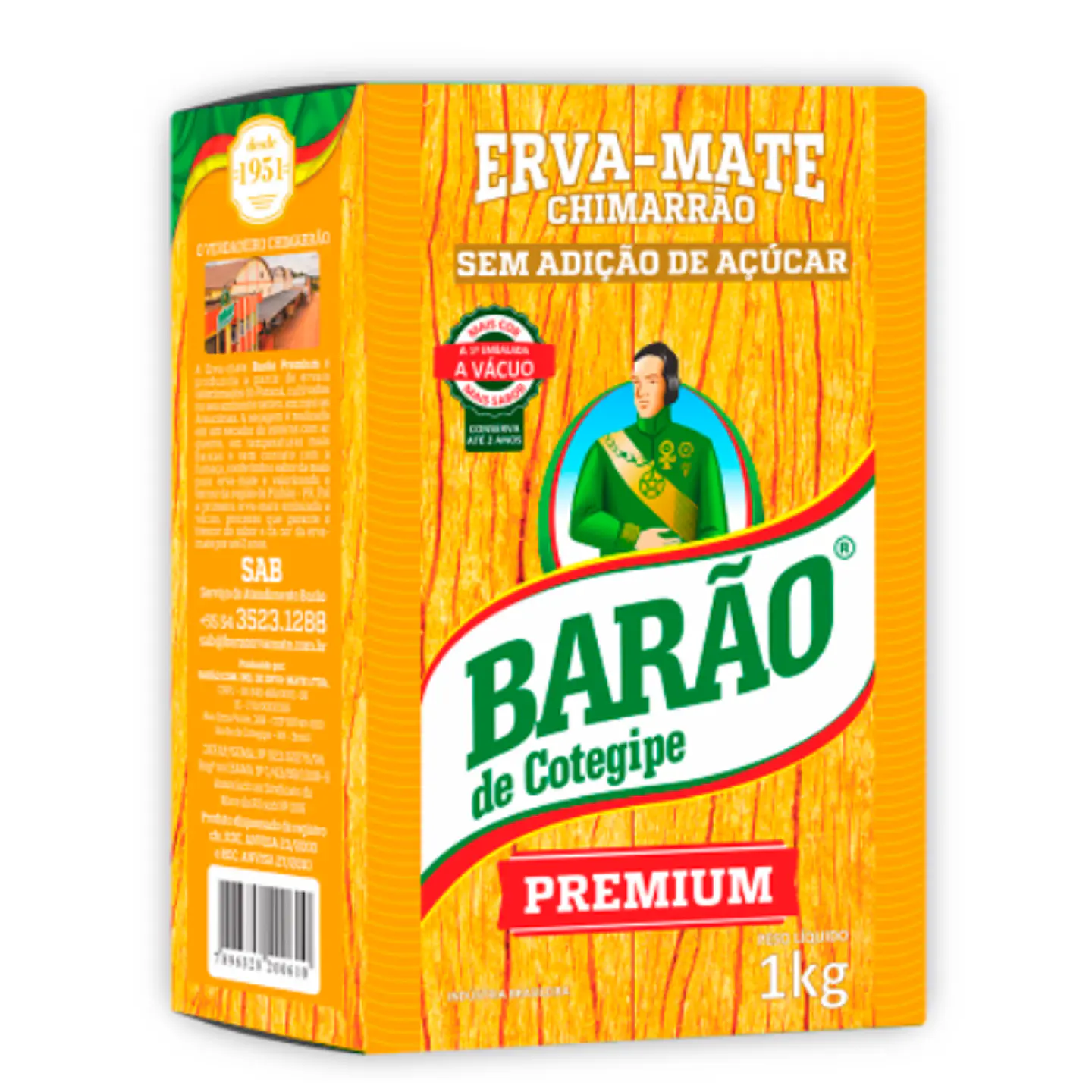 Erva-Mate Chimarrão Premium - Barão 1kg 1