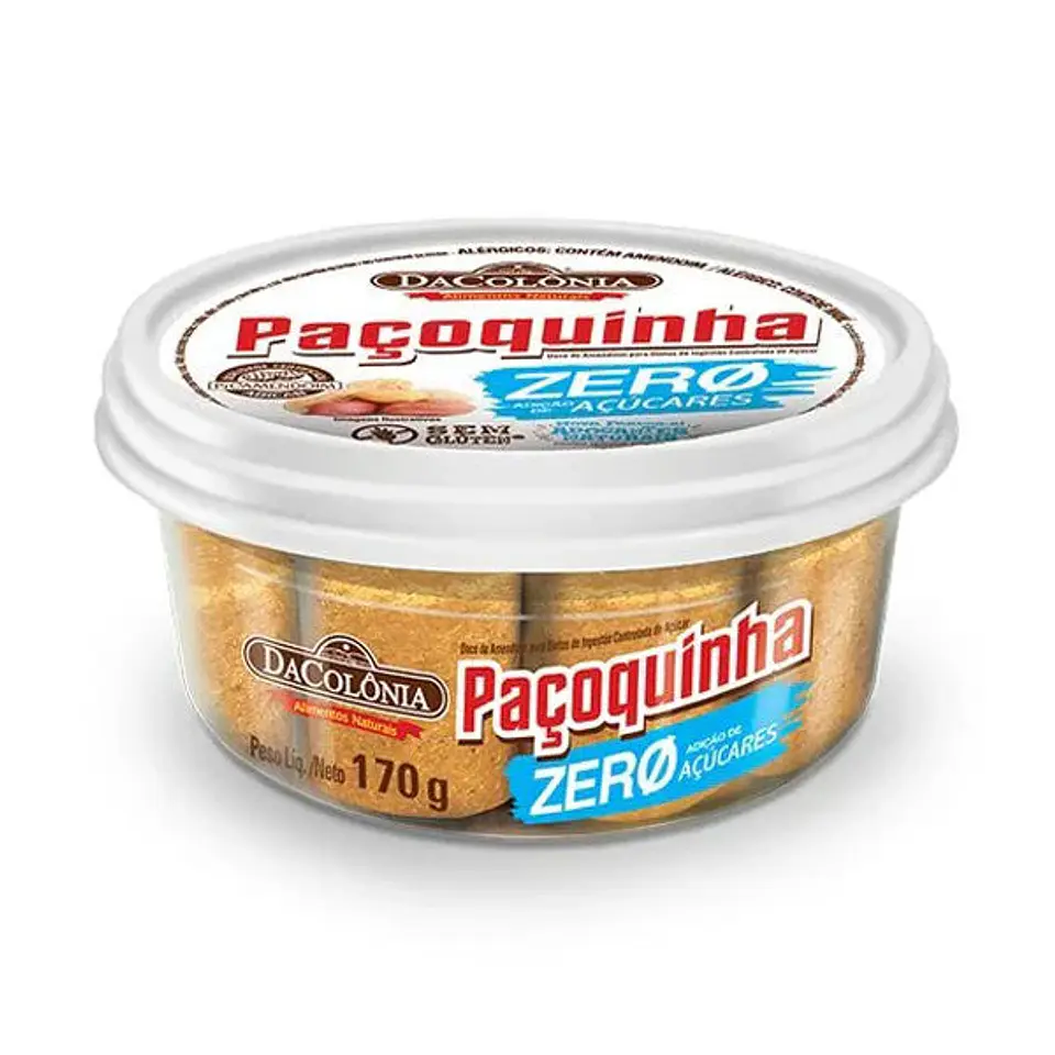 Paçoca DaColônia Zero Açucar 170g 1