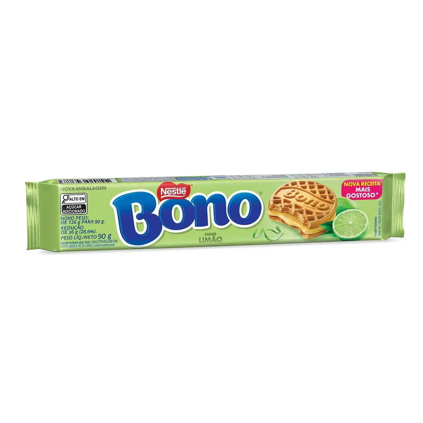 Biscoito Recheado Bono Limão 90g 1