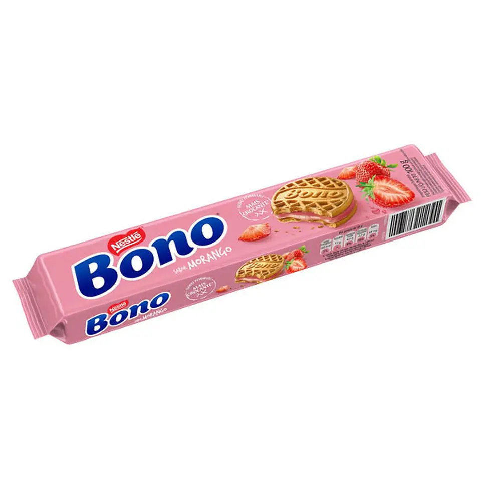 Biscoito Recheado Bono Morango Bono 90g 1