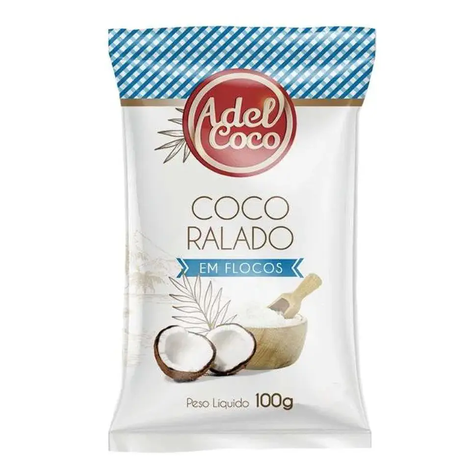 Coco Ralado em Flocos Adel Coco 100g 1