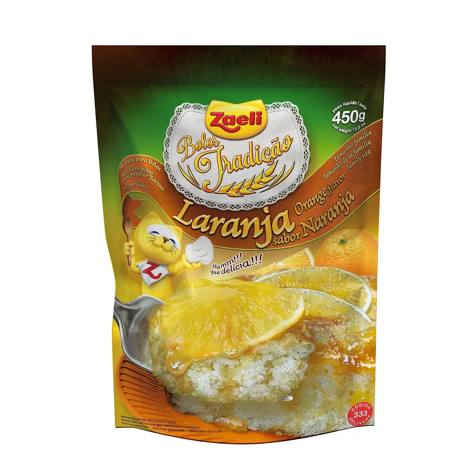 Mistura para Bolo Laranja Zaeli 450g 1