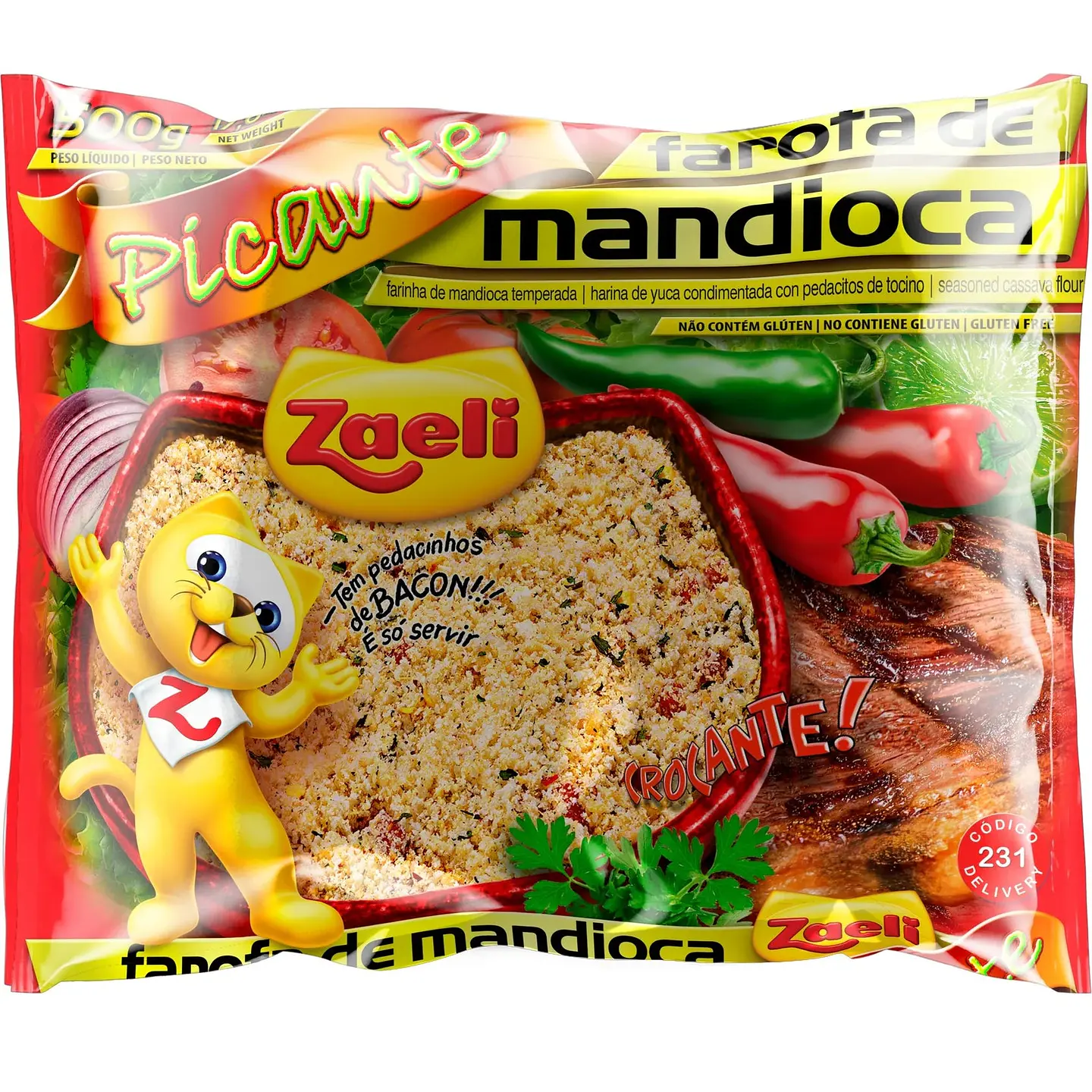 Farofa Mandioca Picante Zaeli 300g 1