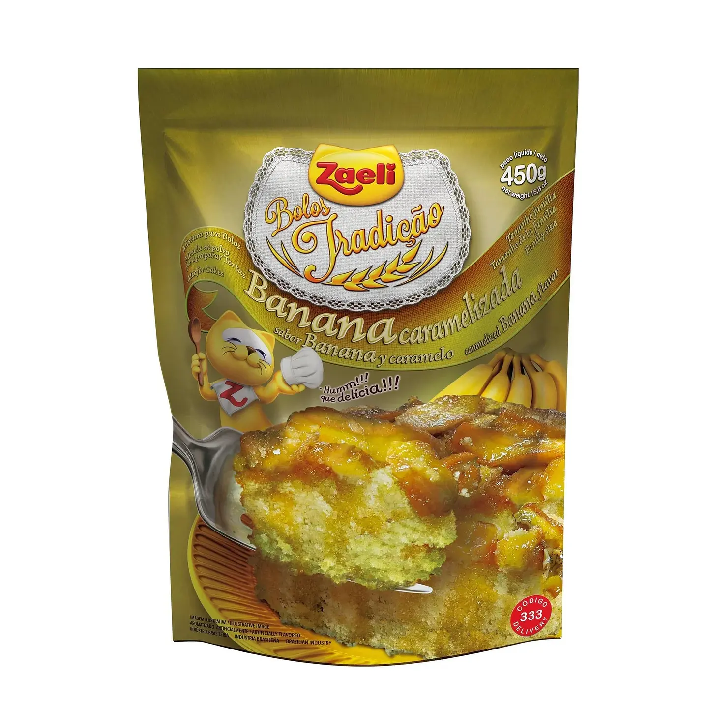 Mistura para Bolo Banana Caramelizada Zaeli 450g 1