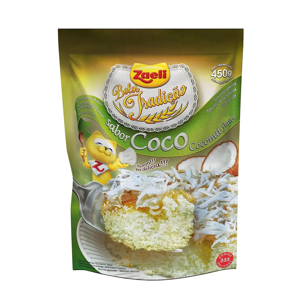 Mistura para Bolo Coco Zaeli 450g 1