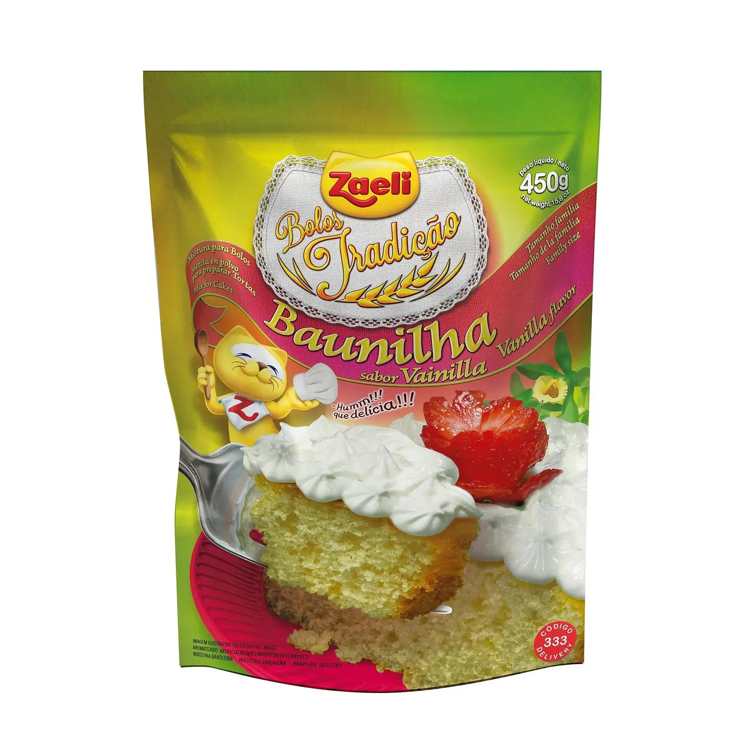 Mistura para Bolo Baunilha Zaeli 450g 1