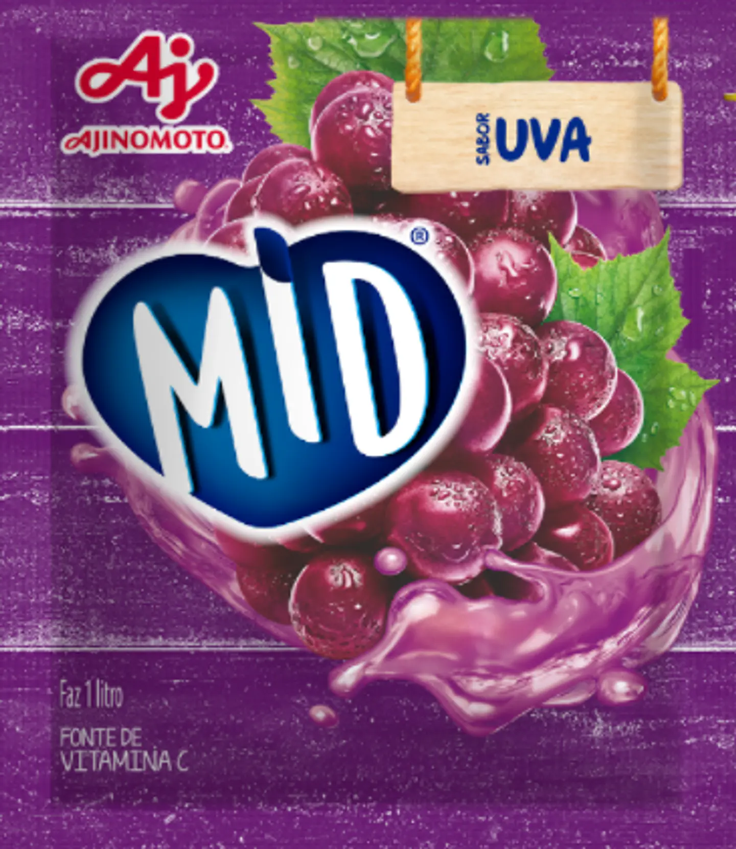 Refresco em pó MID Uva 25g 1