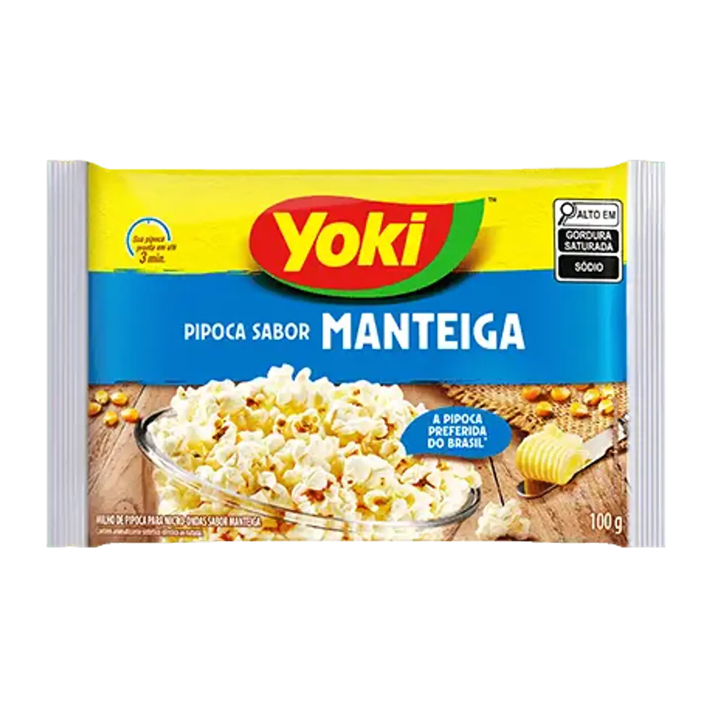 Pipoca para Micro-ondas Manteiga Yoki 100g 1