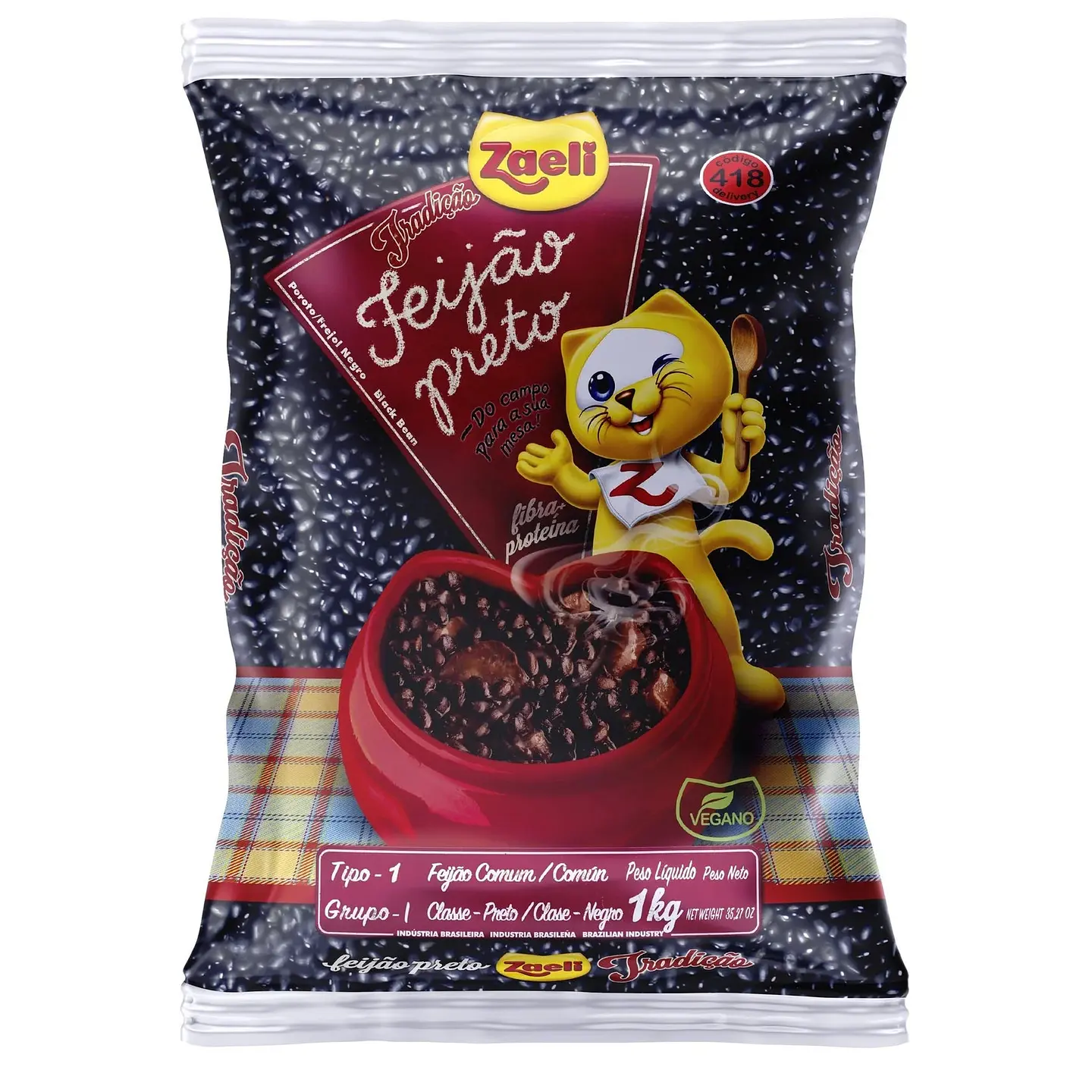 Feijão Preto Premium Zaeli 1kg 1