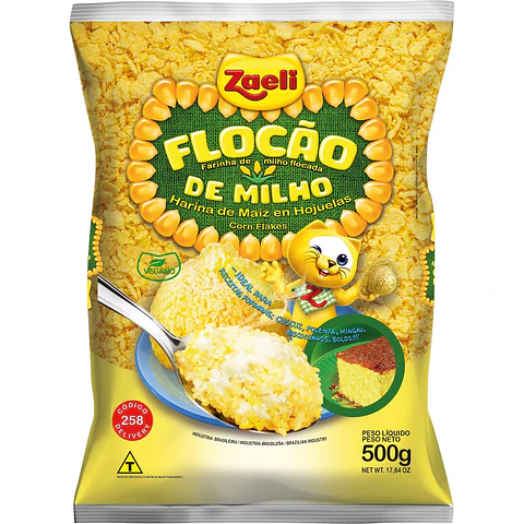 Farinha de Milho Flocada Zaeli Flocão 500g