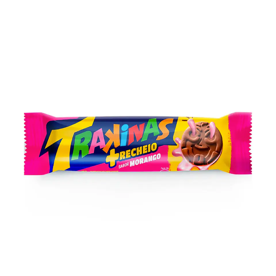 Biscoito Recheado Morango - 126g 1