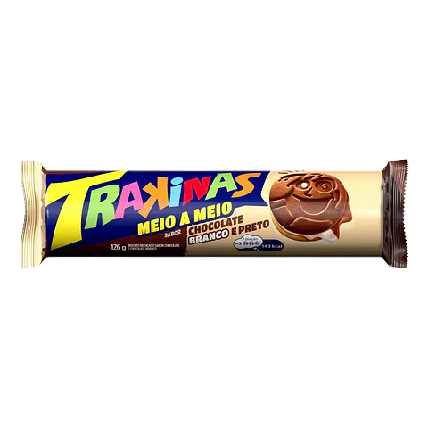 Biscoito Trakinas Meio a Meio - 126g