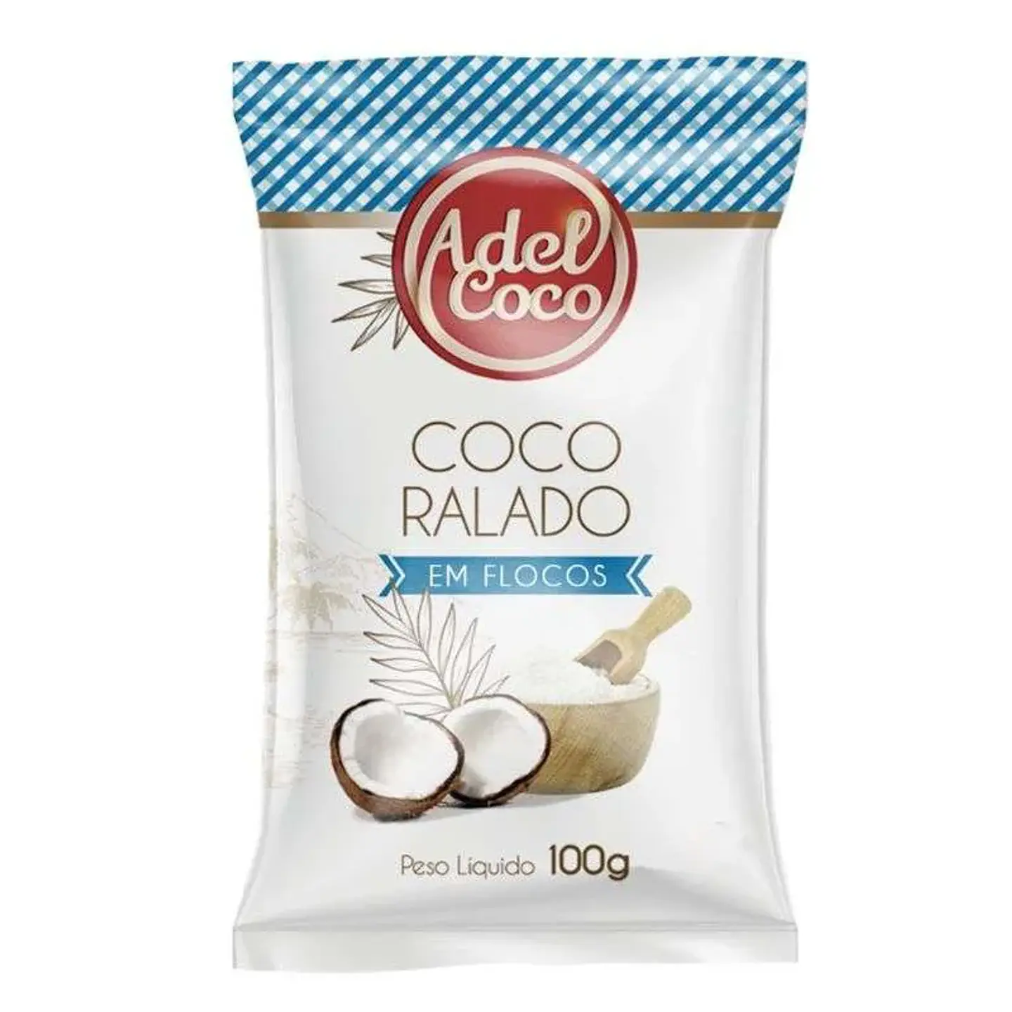 Coco Ralado em Flocos Adel Coco 100g 1