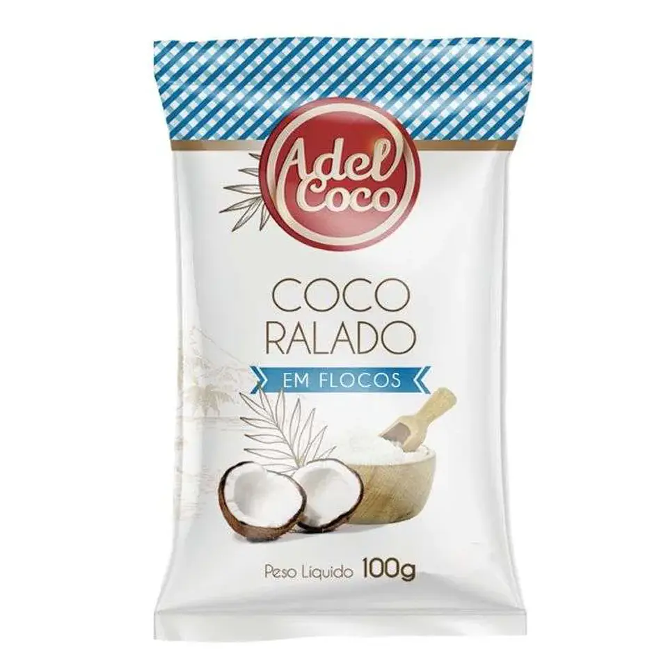 Coco Ralado em Flocos Adel Coco 100g 1