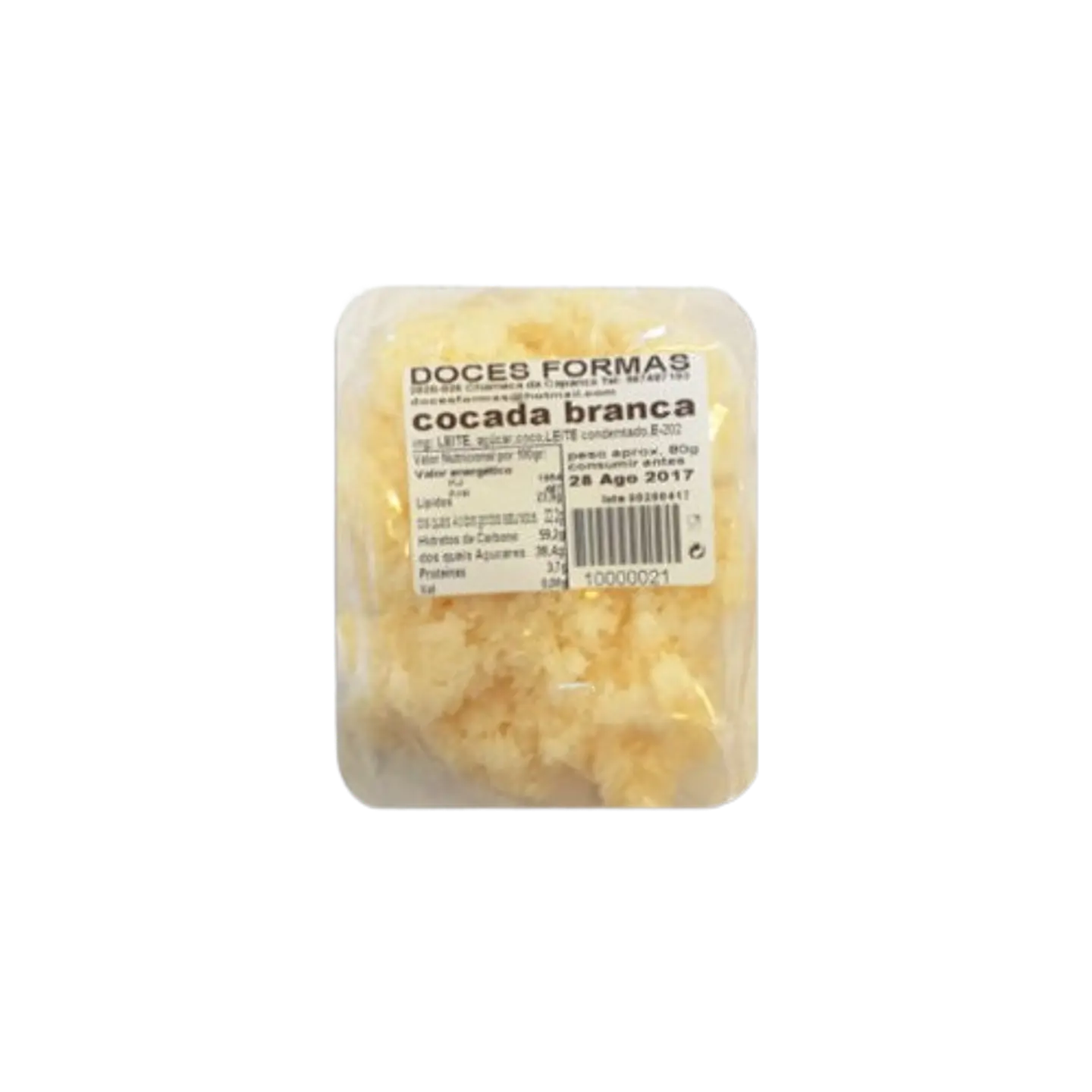 Cocada Branca Caseira 80g 1