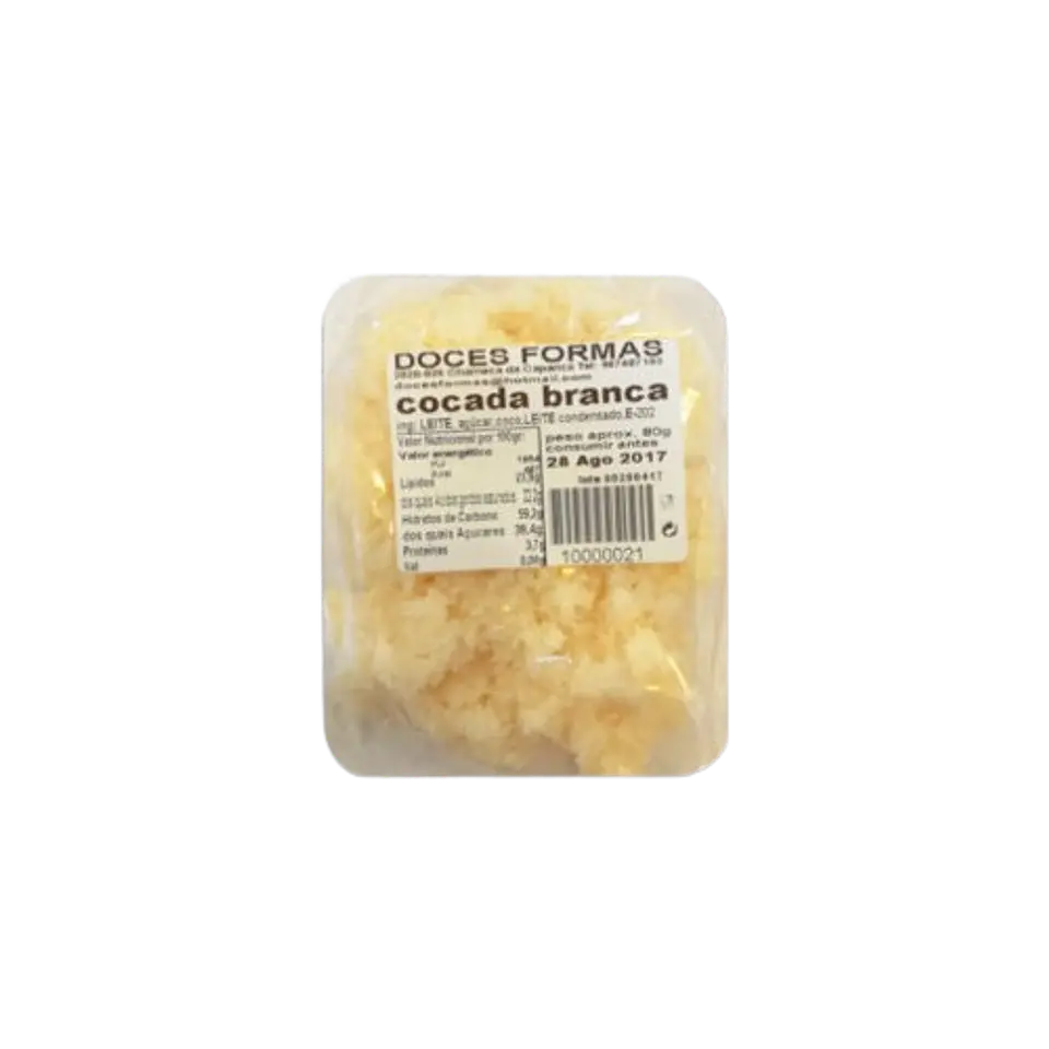 Cocada Branca Caseira 80g 1