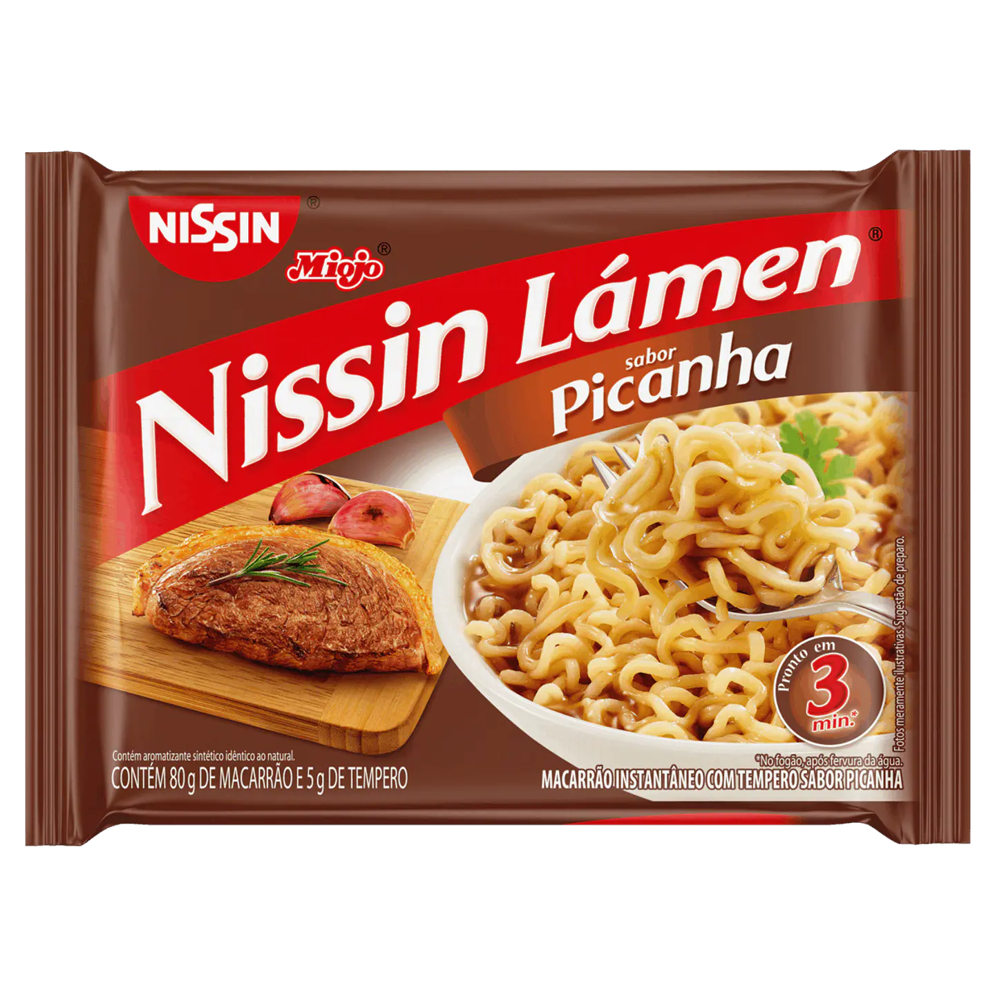 Macarrão Inst NISSIN LAMEN Picanha 80g (Miojo) 1
