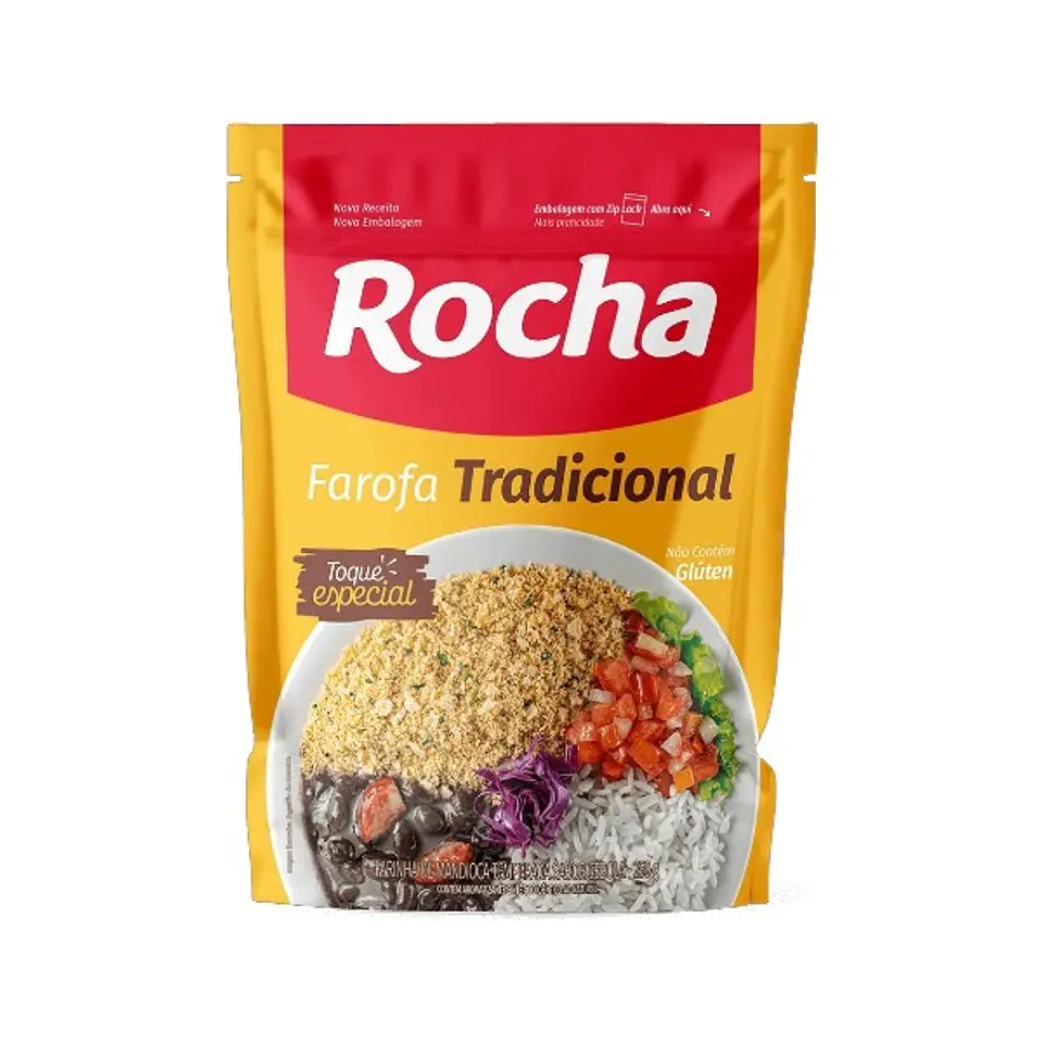 Farofa de Mandioca Tradicional Rocha 400g 1